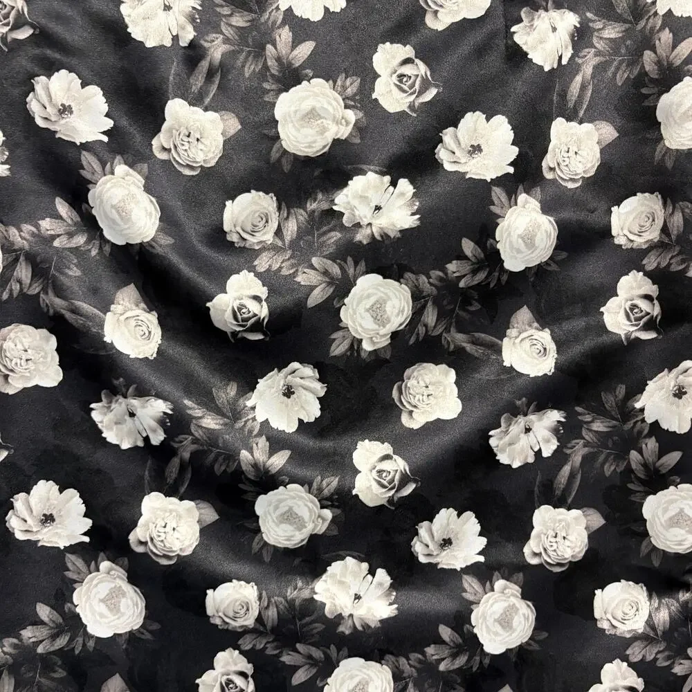 Brooks Brothers 346 Black & White Floral Sheath Dress Cap Sleeve‎ Size 6 - Picture 8 of 14